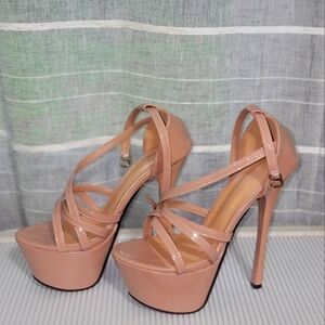 Elegant Nude Strappy Heels
